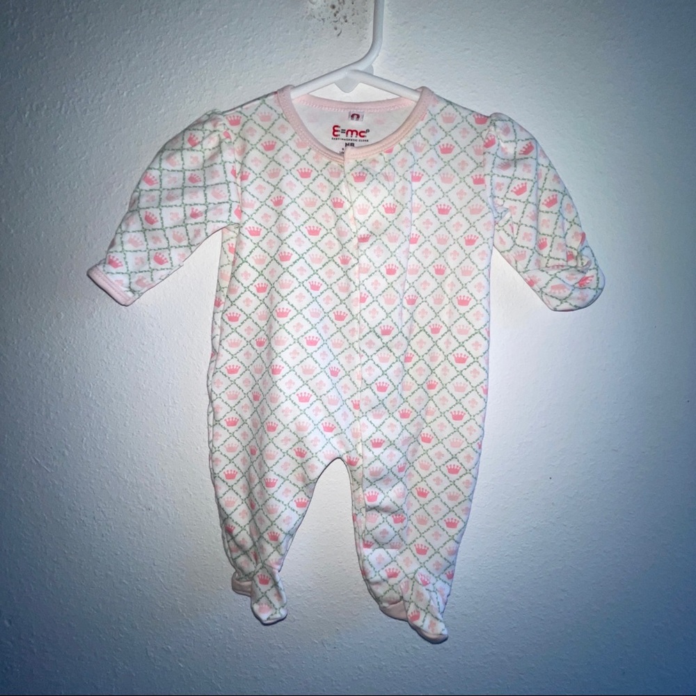 Magnetic baby footie e=mc2 princess crown